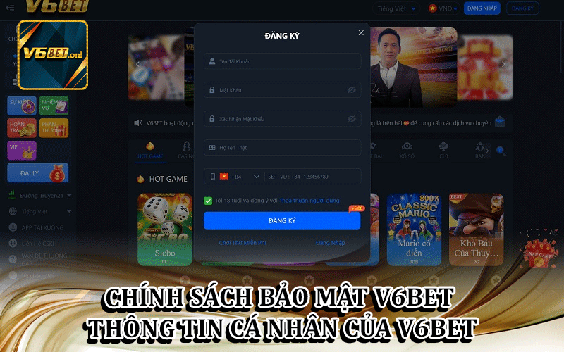 Chính Sách Bảo Mật V6Bet Thông Tin Cá Nhân Của V6Bet